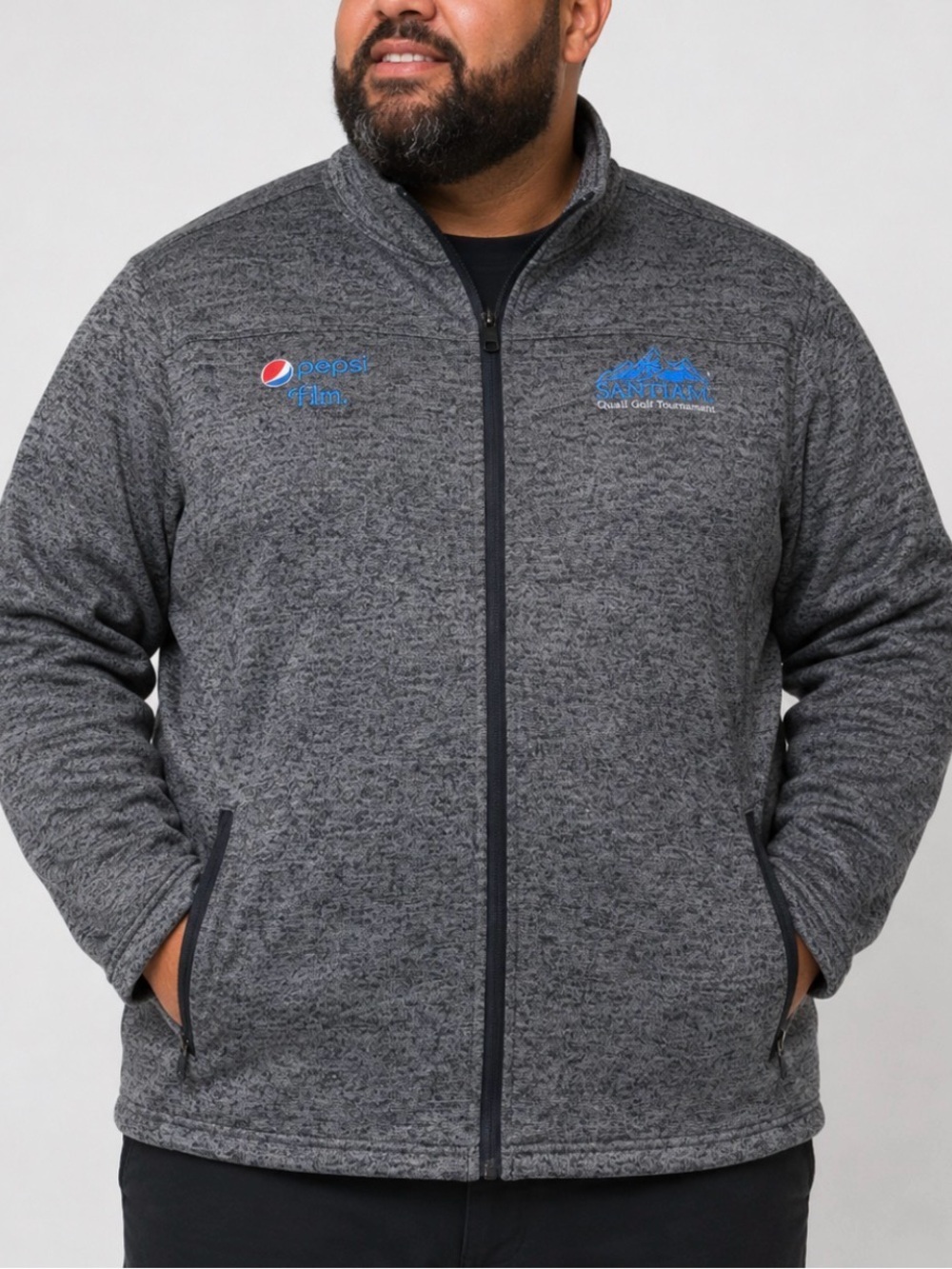 Eddie Bauer pullover sweatshirt jacket gray pull zip NEW embroidered logo's XL
